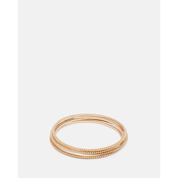 Allsaints Australia Womens Sinead Ball Bangle Set Brass AU02-396